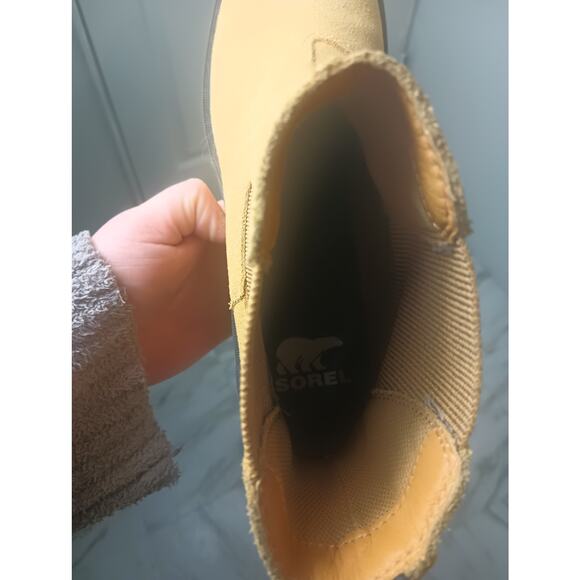 Sorel Hi-Line Heel Chelsea Boot Umber/ceramic color Women Size 10 Chunky Winter - Picture 9 of 9